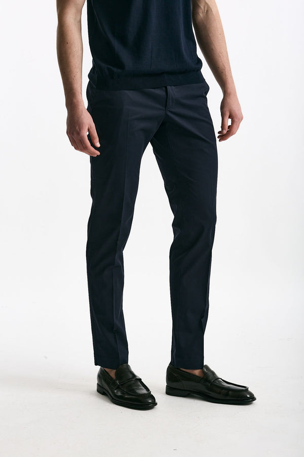 Pantalone in cotone stretch blu men Incotex