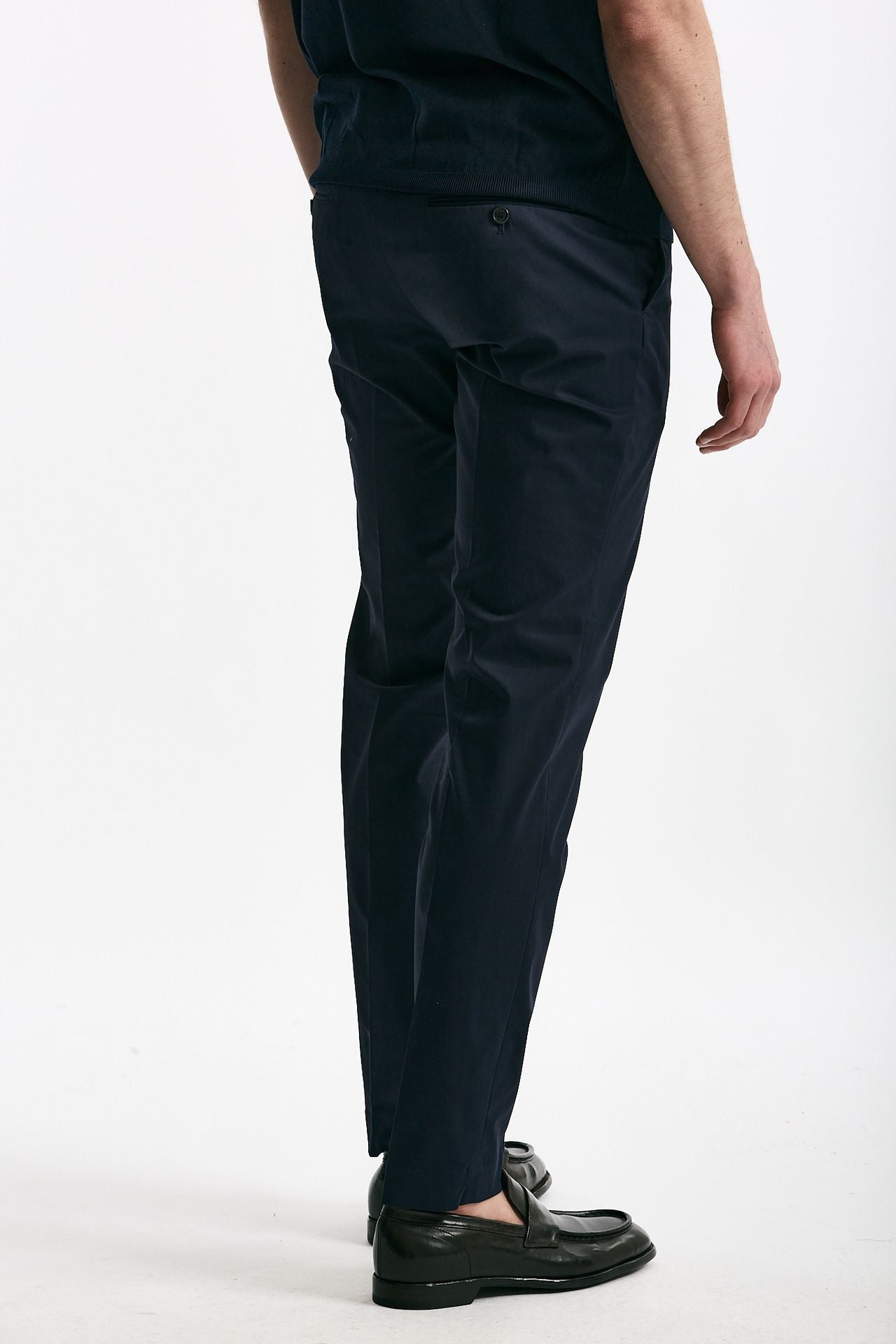 Pantalone in cotone stretch blu men Incotex - 3
