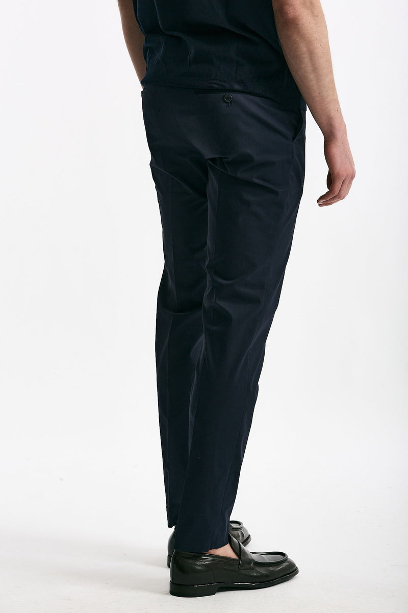 Pantalone in cotone stretch blu men Incotex - 3