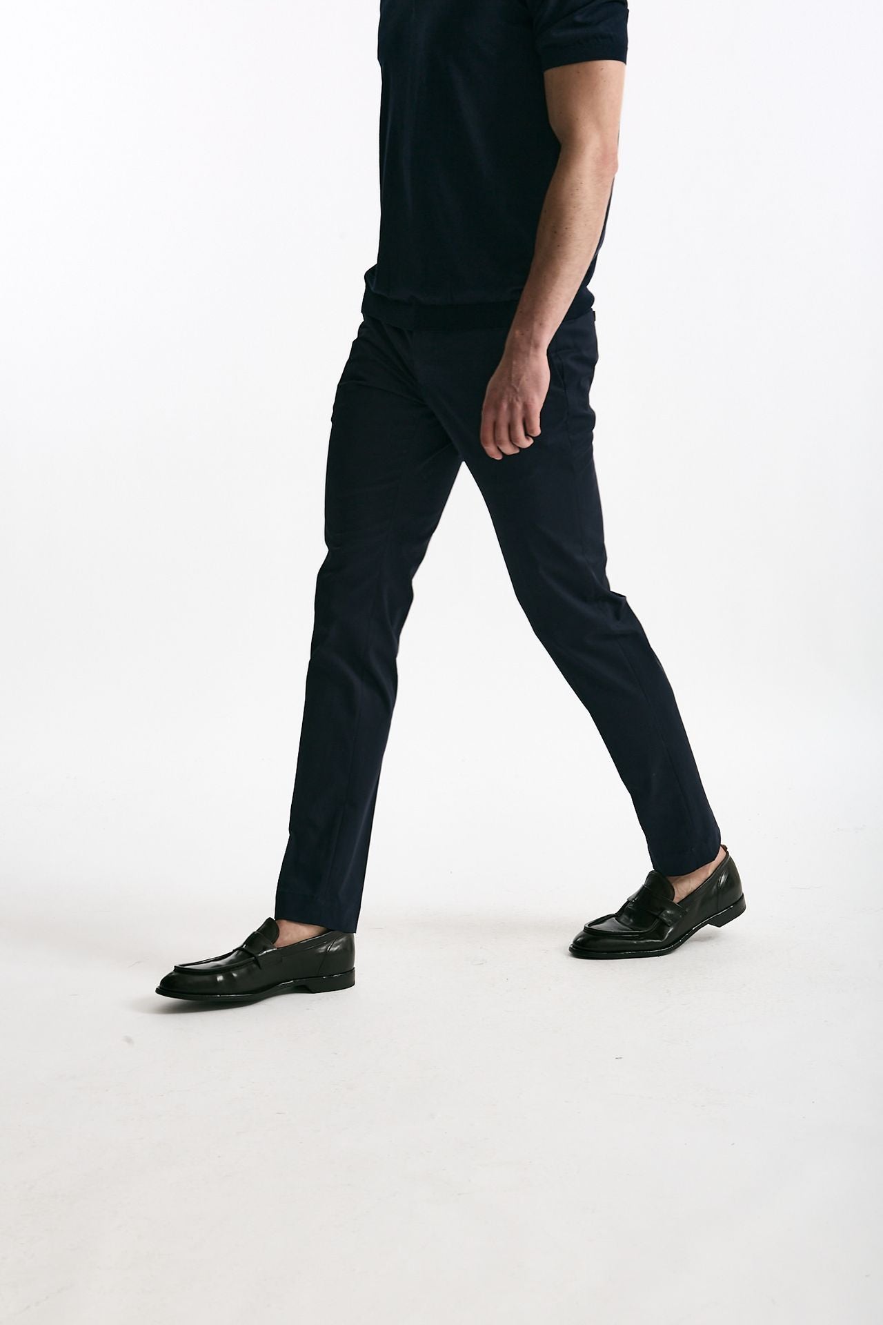 Pantalone in cotone stretch blu men Incotex - 4