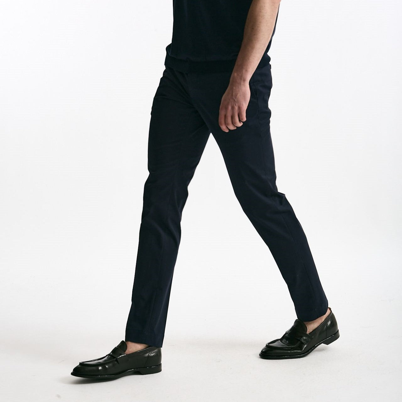 Pantalone in cotone stretch blu men Incotex - 8