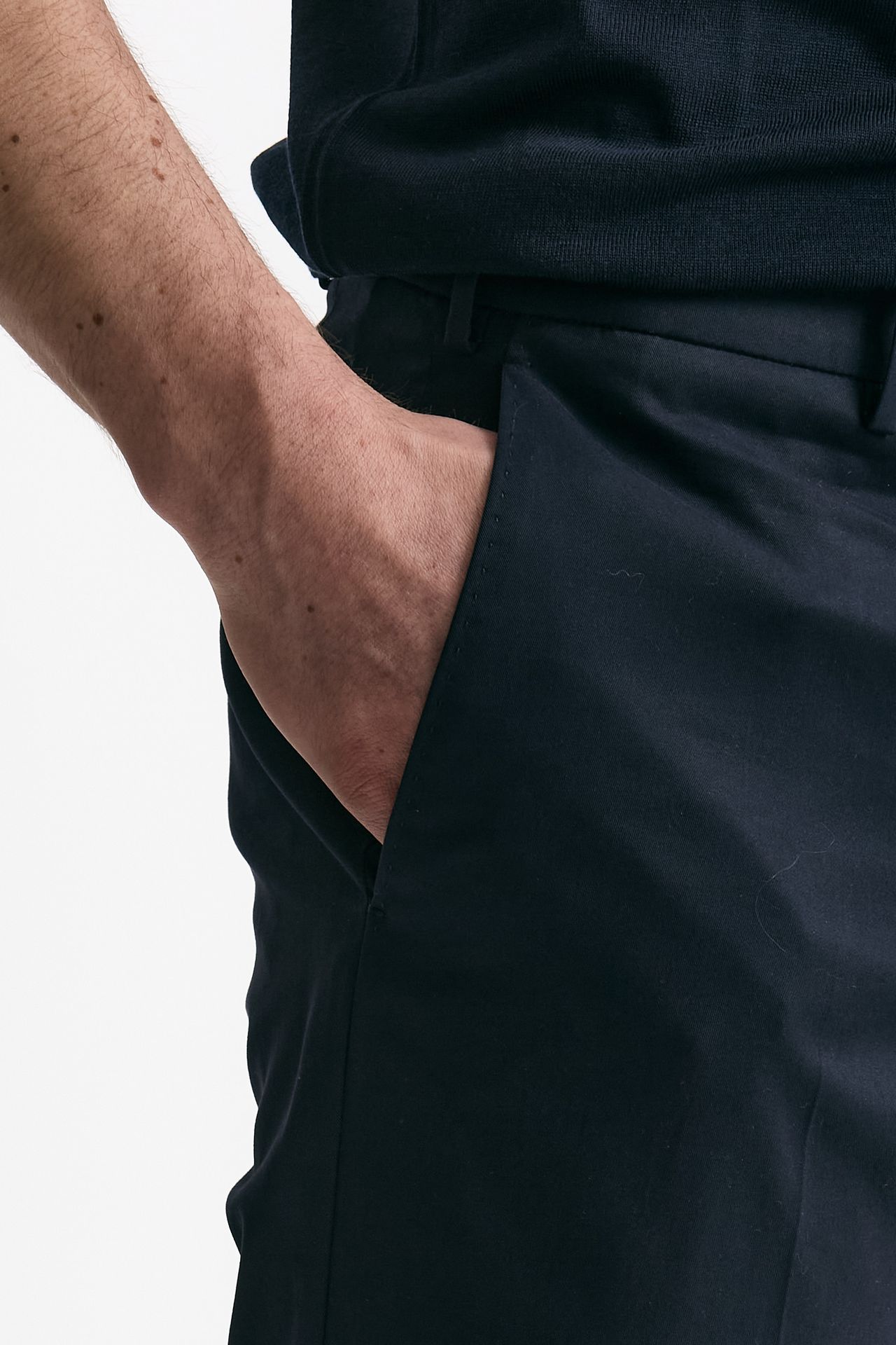 Pantalone in cotone stretch blu men Incotex - 6