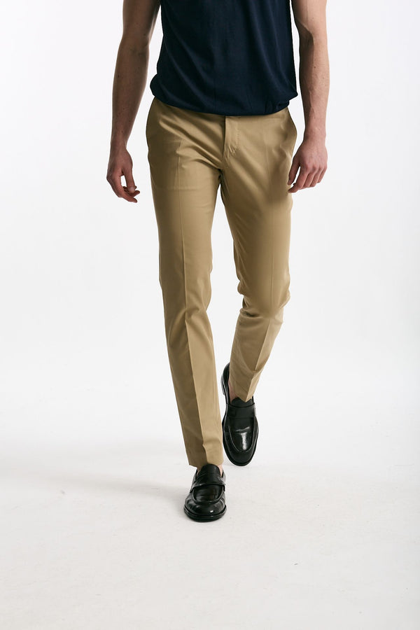 Pantalone in cotone stretch beige men Incotex