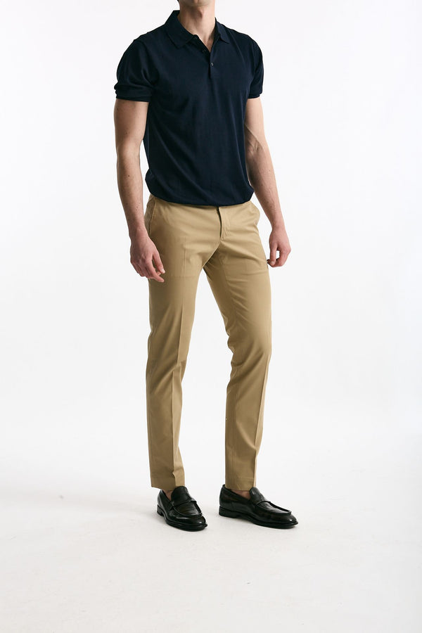 Pantalone in cotone stretch beige men Incotex