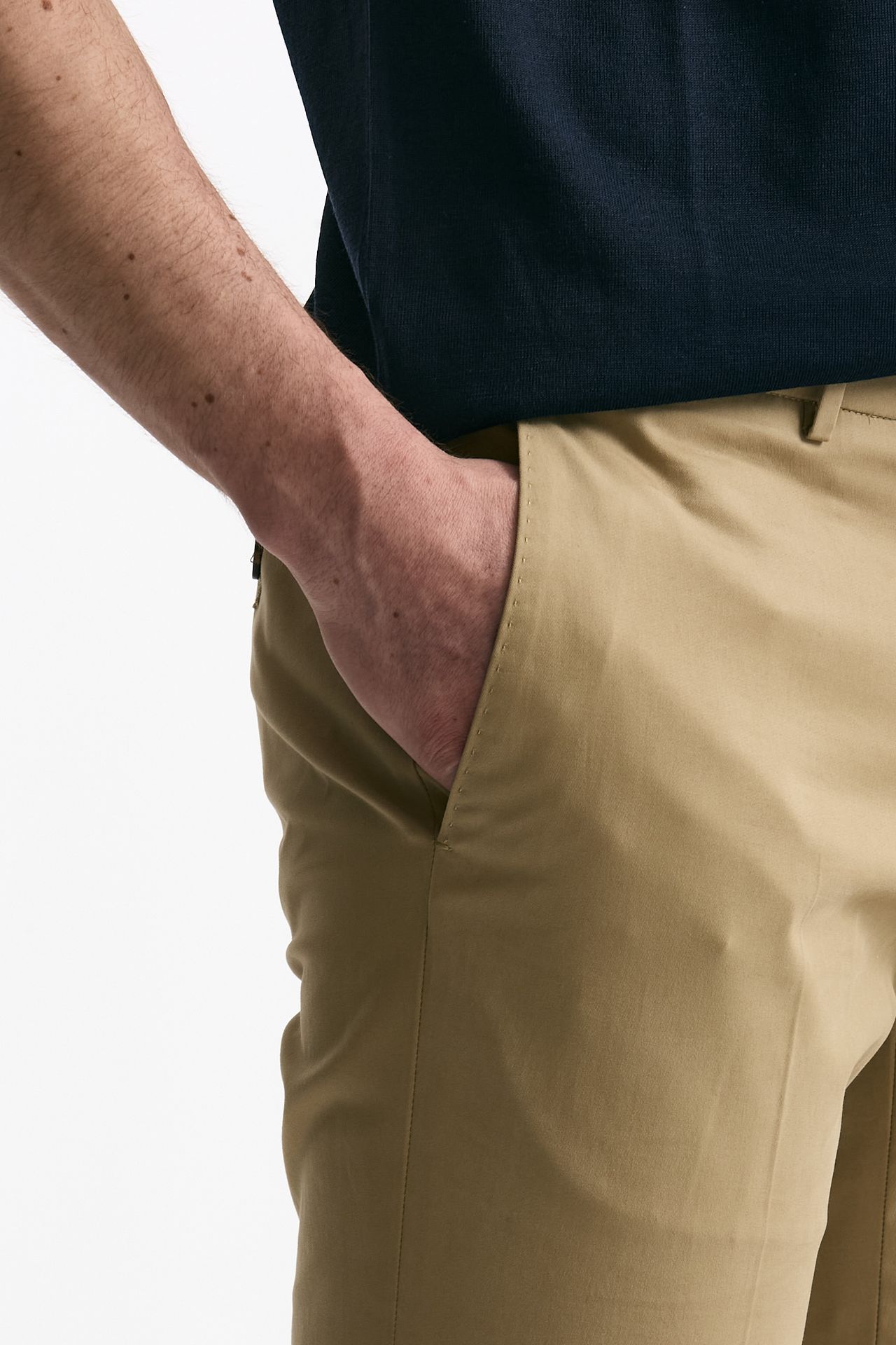 Pantalone in cotone stretch beige men Incotex - 6