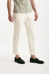 Pantalone cotone e lino bianco men Incotex - 3