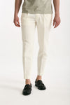 Pantalone cotone e lino bianco men Incotex - 1