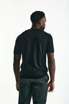 T-shirt in seta e cotone nero men Kangra - 3