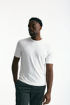 T-shirt in seta e cotone bianco men Kangra - 1