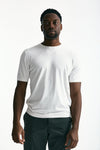 T-shirt in seta e cotone bianco men Kangra - 4