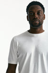 T-shirt in seta e cotone bianco men Kangra - 5