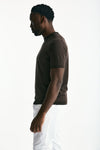 T-shirt in seta e cotone marrone men Kangra - 3