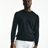 Maglia in cotone e seta nero men Kangra - 6