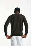 Maglia in cotone e seta marrone men Kangra - 1