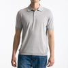 Polo in seta e cotone grigio men Kangra - 6
