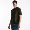 Polo in seta e cotone marrone men Kangra - 6