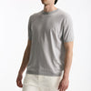 T shirt in seta e cotone grigio chiaro men Kangra - 6