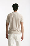 T shirt in cotone beige chiaro men Kangra - 3