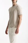 T shirt in cotone beige chiaro men Kangra - 4