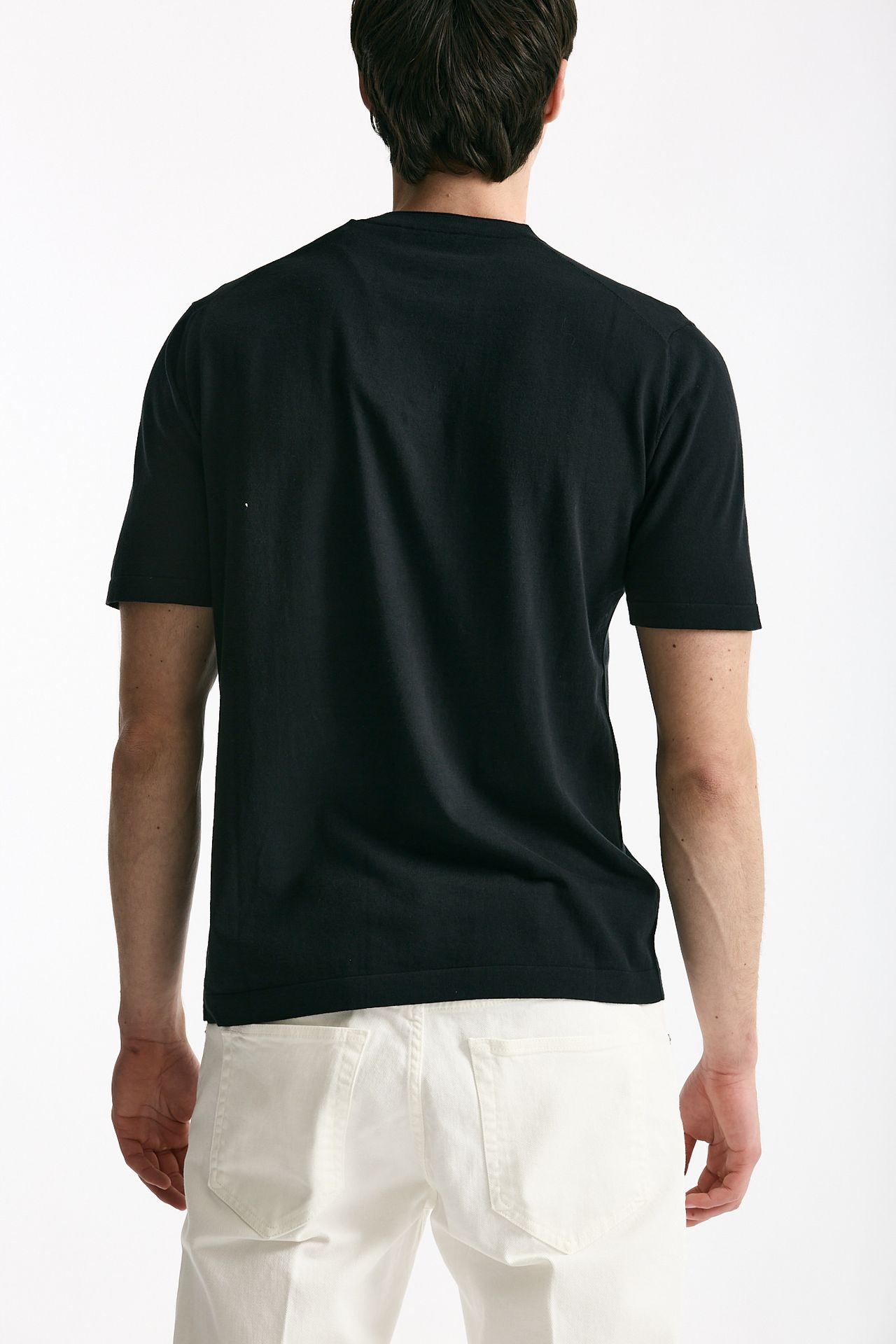 T shirt in cotone nero men Kangra - 4