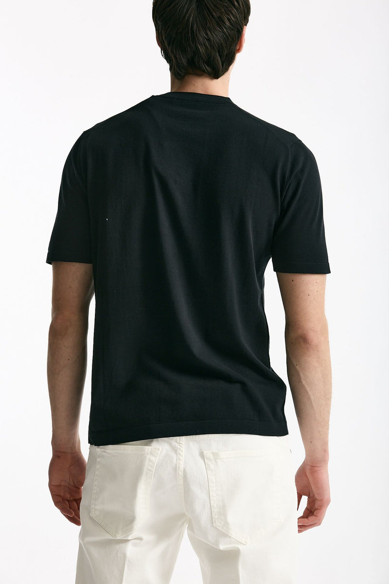 T shirt in cotone nero men Kangra - 4
