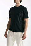 T shirt in cotone nero men Kangra - 1