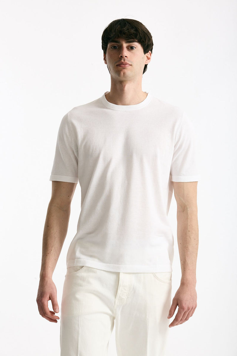 T shirt in cotone bianco men Kangra - 1