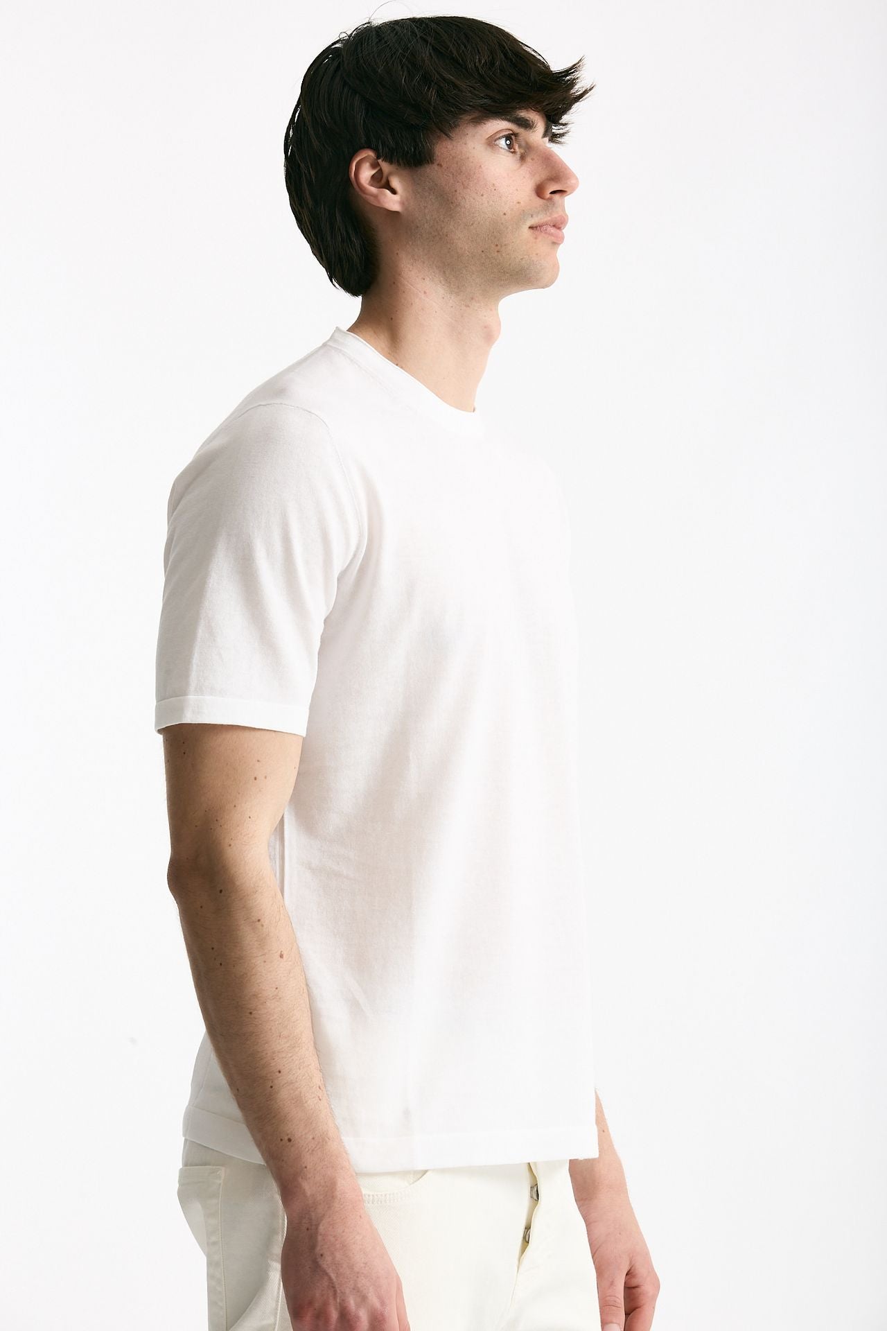 T shirt in cotone bianco men Kangra - 2
