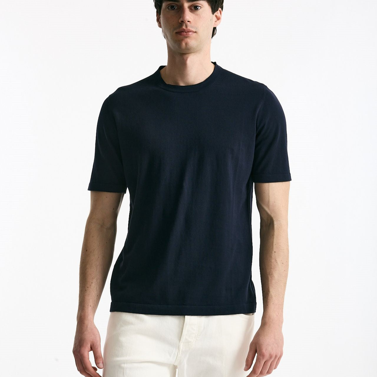 T shirt in cotone blu men Kangra - 6