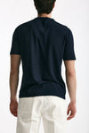 T shirt in cotone blu men Kangra - 4