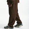 Pantalone in viscosa e lino marrone men Laneus - 8