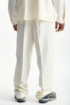 Pantalone in viscosa e lino panna men Laneus - 4