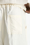 Pantalone in viscosa e lino panna men Laneus - 7