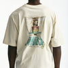 T-shirt con stampa in cotone panna men Laneus - 7