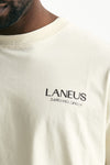 T-shirt con stampa in cotone panna men Laneus - 6