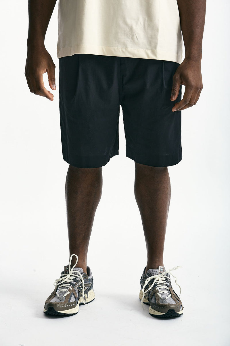 Bermuda in cotone stretch nero men Laneus - 1