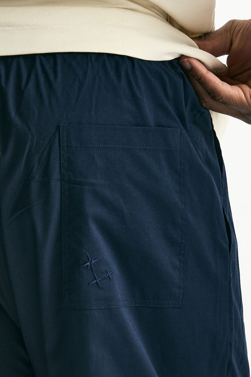 Pantalone in cotone stretch blu men Laneus - 7