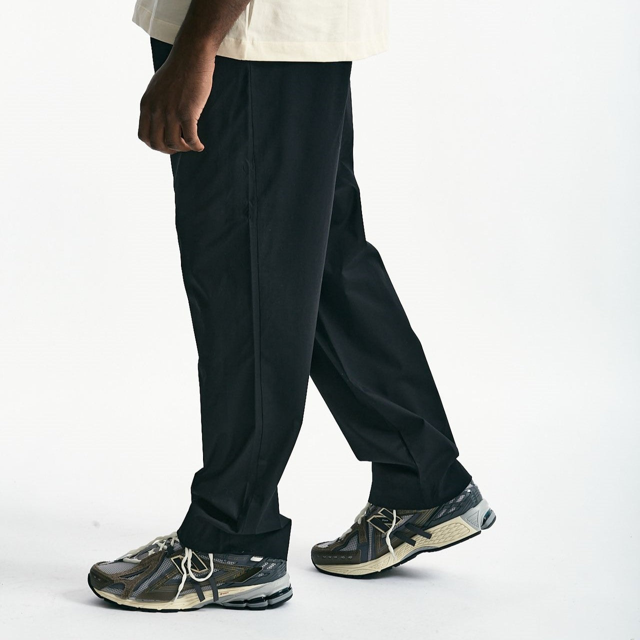 Pantalone in cotone stretch nero men Laneus - 8