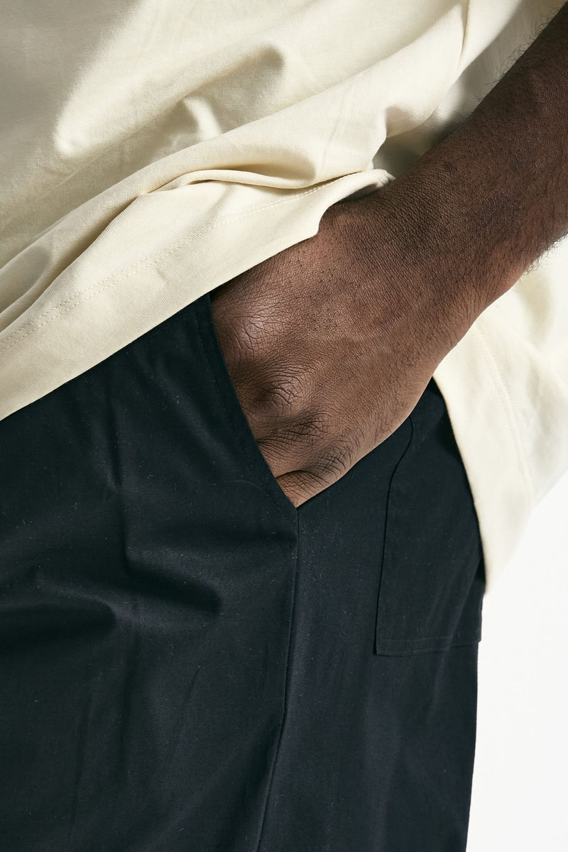 Pantalone in cotone stretch nero men Laneus - 6