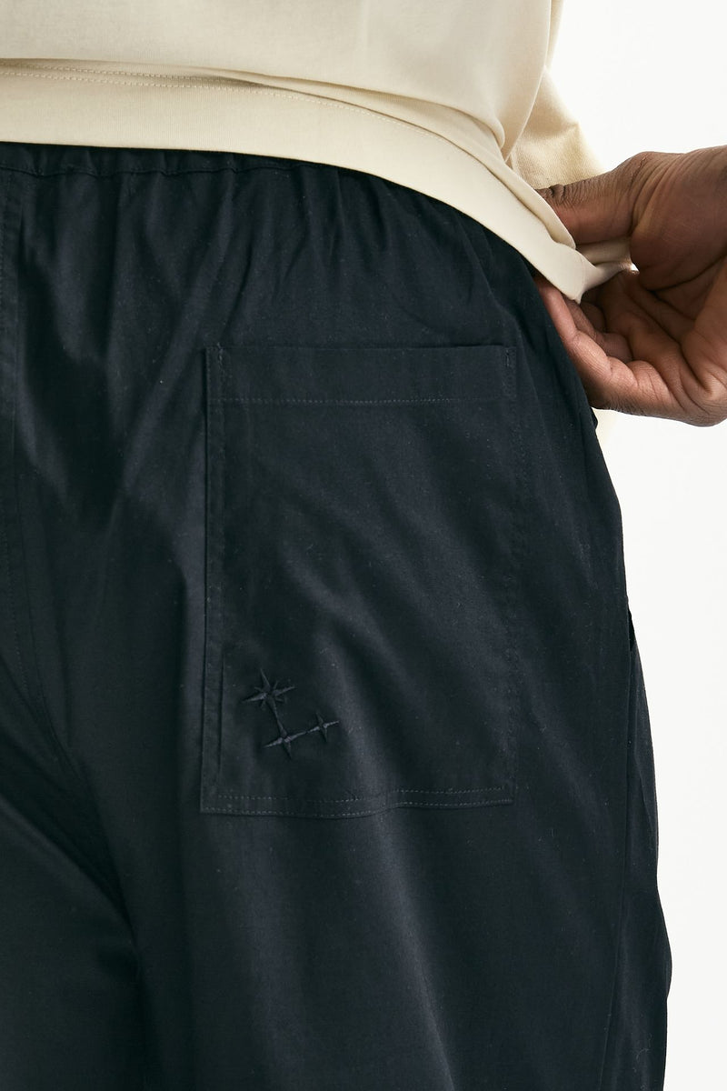 Pantalone in cotone stretch nero men Laneus - 7