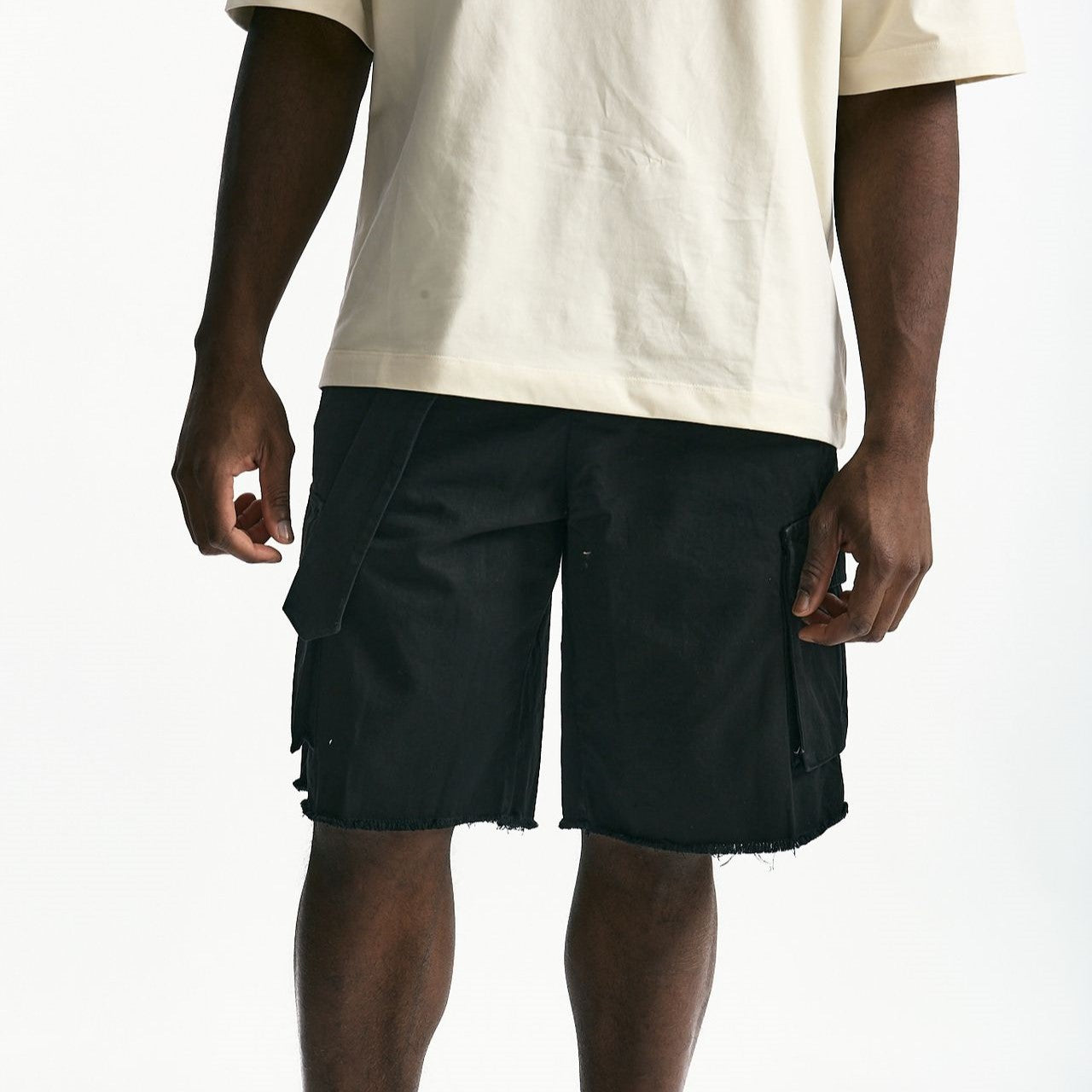 Bermuda in cotone nero men Laneus - 9