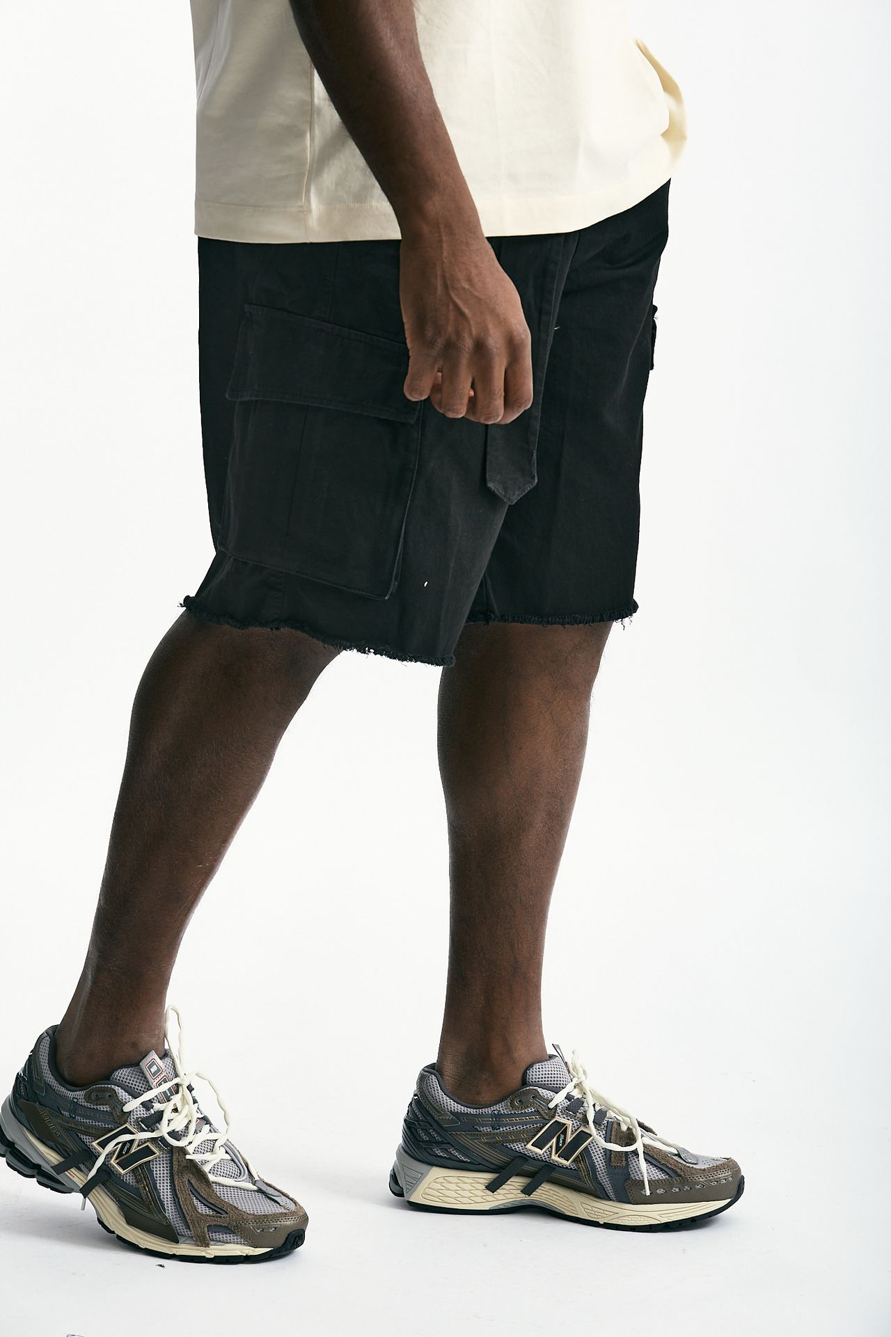 Bermuda in cotone nero men Laneus - 1