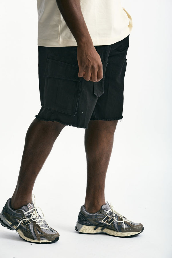 Bermuda in cotone nero men Laneus