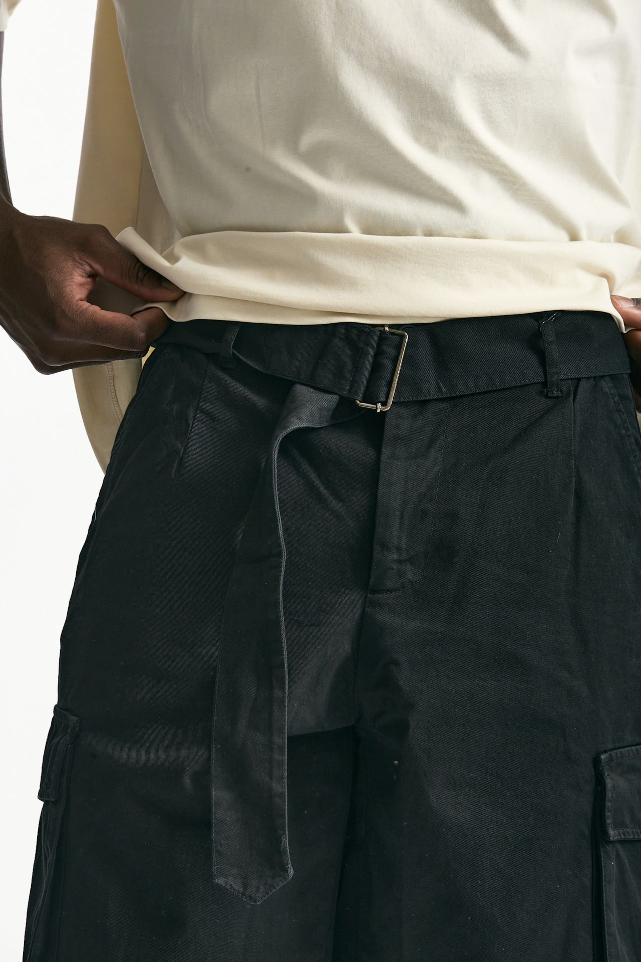 Bermuda in cotone nero men Laneus - 5