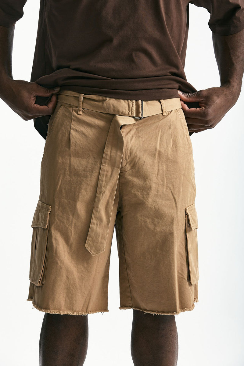 Bermuda in cotone cammello men Laneus - 5