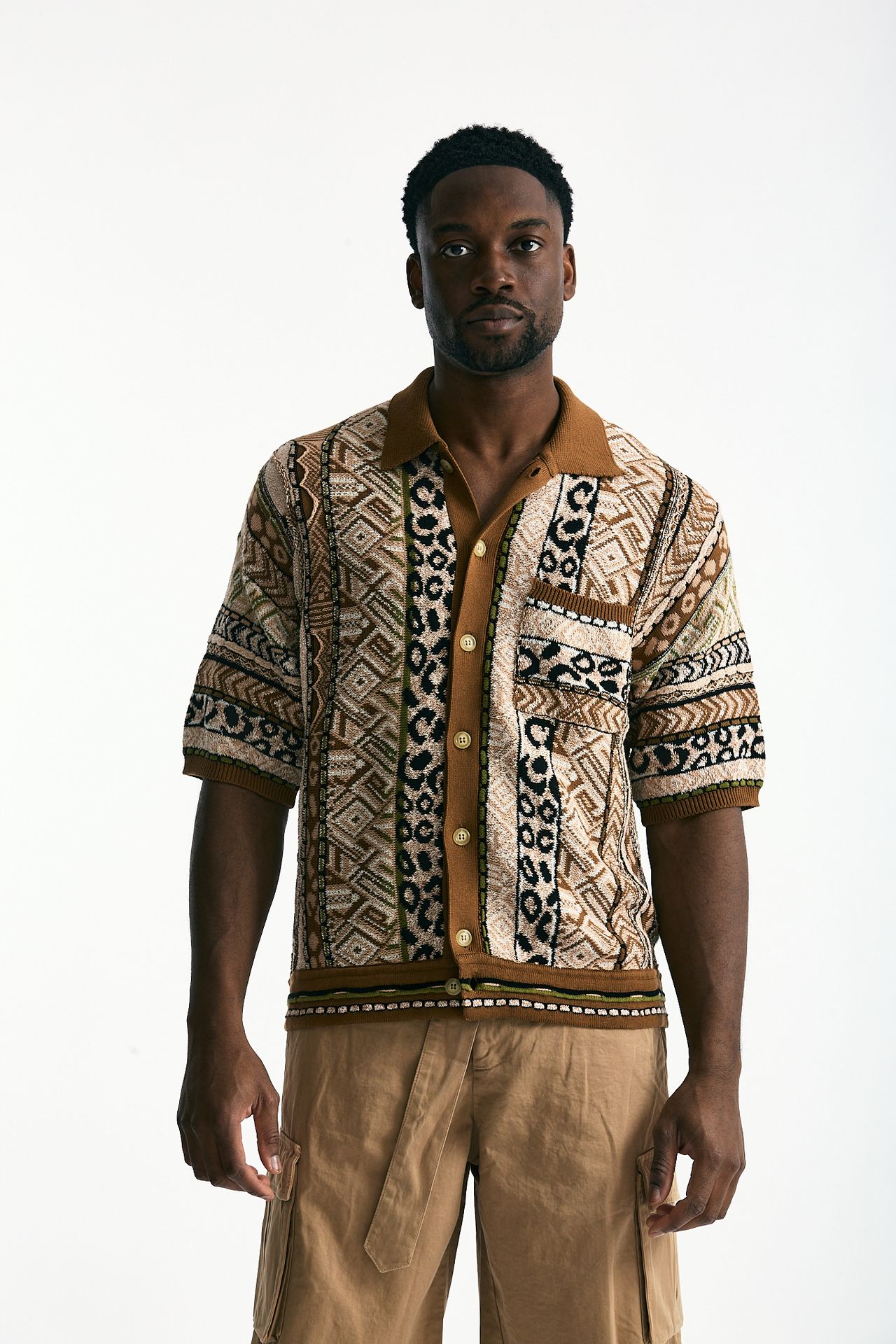 Maglia in cotone e poliestere fantasia men Laneus - 2