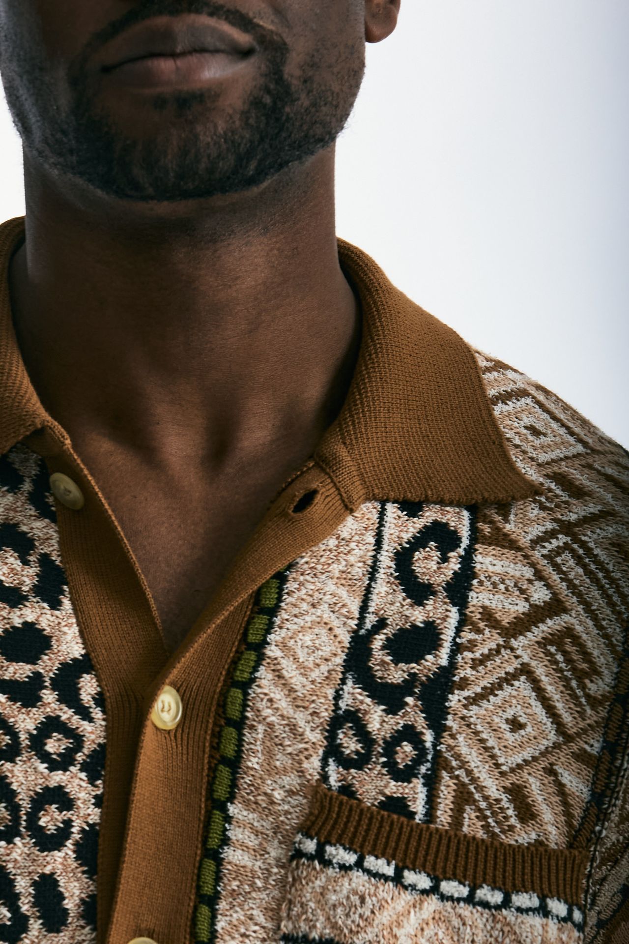 Maglia in cotone e poliestere fantasia men Laneus - 5