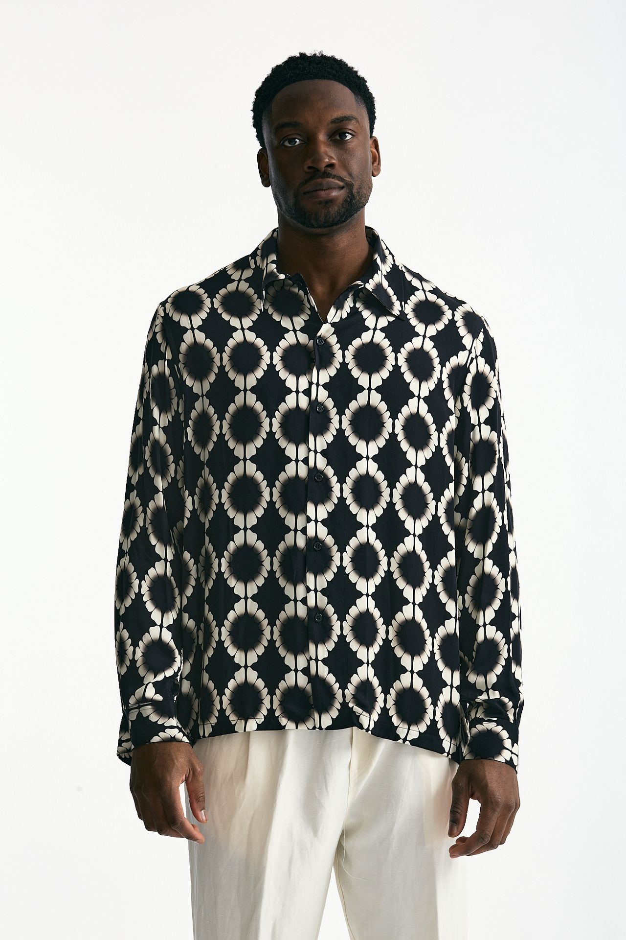 Camicia in viscosa fantasia men Laneus - 2