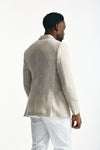 Giacca monopetto lino e lana beige men Lardini - 3