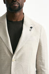 Giacca monopetto lino e lana beige men Lardini - 6